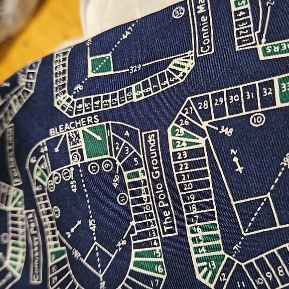 Josh Bach 100% Silk Blue Neck Tie Major League Old Ballparks Baseball Stadiums - Picture 4 of 5
